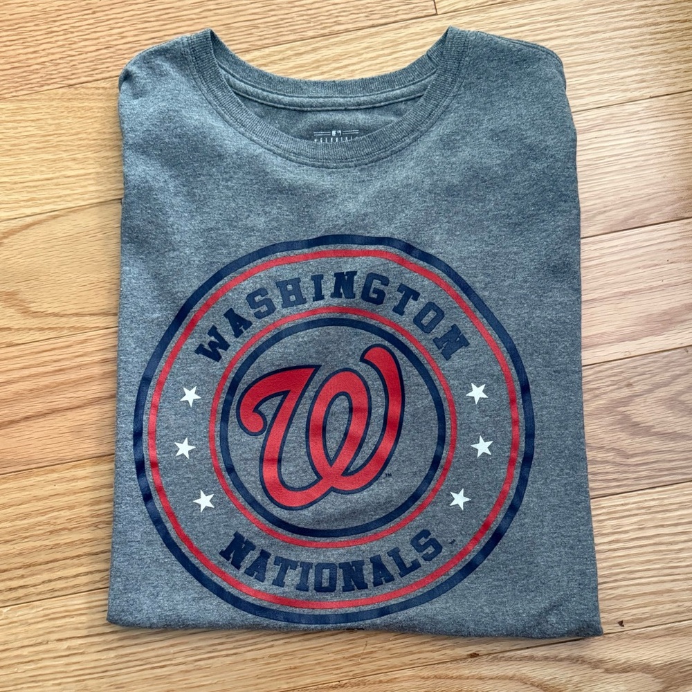 MLB Washington National logo T-shirt gray YXL